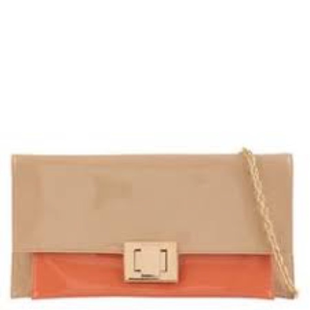 Aldo Tan Peach Color Block Crossbody Shoulder Bag Purse